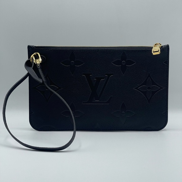 Louis Vuitton Neverfull Empreinte Monogram Pochette Clutch Wristlet Pouch Rare - Picture 1 of 15